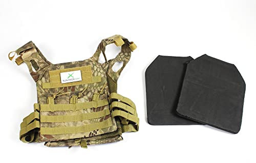 Slavikosway Gewichtsweste TARN CAMO inkl. Dummy Paintball Training Calisthenics (Gewichtsweste Camouflage grün)