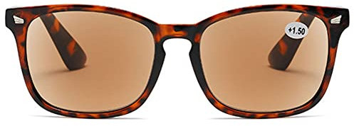 MAGIMODAC Damen Herren Lesebrille mit Sonnenschutz Sonnenbrille getönte Lesebrillen mit sehstärke 1.0+ 1.5+ 2.0+ 2.5+ 3.0+ 3.5+ 4.0+(Tortoiseshell, 2.50)