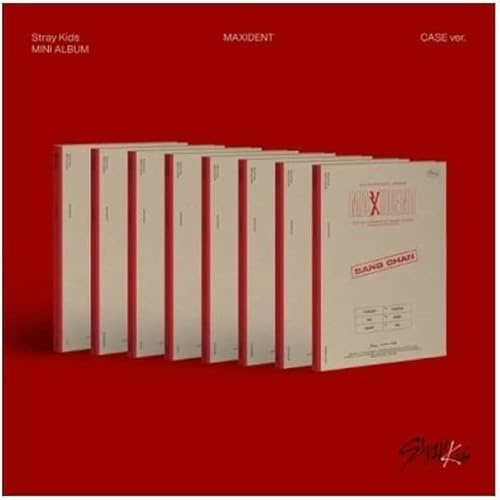 Stray Kids MAXIDENT 7th Mini Album Case Version Unit mini folding poster on pack+Photobook+Lyrics paper+Photocard+Tracking Sealed (8 Version SET)