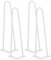 HUOLE DIY Pieds pour Table Pied de Chaise,Pied de Deux Colonnes en Epingle à Cheveux,Pied de Banc/Pied de Bureau rectangulaire,Pieds de Bureau ou Pieds de Table à Manger (4PC -41cm (Blanc))