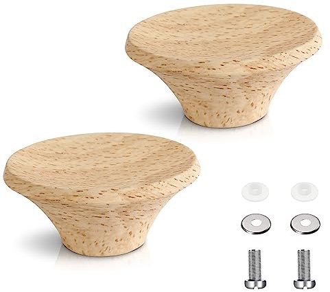 2 Pezzi Manopole di Ricambio per Coperchio pentola, pomello coperchio pentola, Pomolo del coperchio della pentola in legno, Pomello universale di Ricambio, Pentola Coperchi