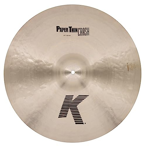 Zildjian K-Series Paper Thin Crash 21 - Crash Becken | Explosive Akzentstimme, schnelle Reaktion für Fills, Cuts Through the Mix, Gig und Studio Ready, gebaut für das Schlagzeug