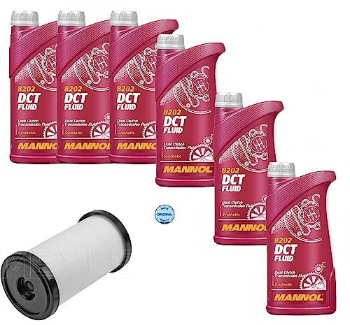 Automatikgetriebe Ölwechsel Satz Getriebeölwechselsatz mit DCT Fluid 6 L DSG Automatikgetriebeöl Doppelkupplungsgetriebeöl + Getriebeölfilter