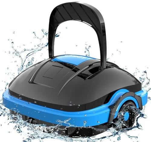 WYBOT Poolroboter, Poolsauger Akku mit Dual-Antriebsmotoren, Automatisches Parken, Automatische Poolreiniger für Aufstell-/Einbauschwimmbecken bis 50m²