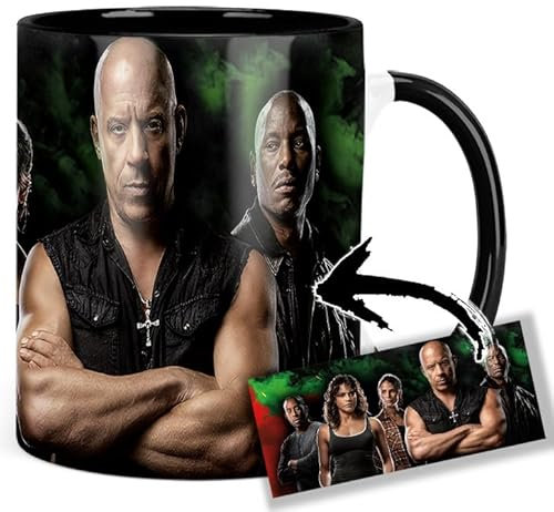 Fast & 000 Furious Vin Diesel Michelle Rodriguez Tasse Innen & Henkel Schwarz Keramikbecher Mug