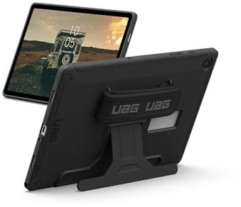 URBAN ARMOR GEAR Scout H&K Case per Samsung Galaxy Tab A9+ Plus (2023 / Wi-Fi & LTE) Custodia [Designed for Samsung certificato, Cinturino da polso e kickstand, Resistente alle cadute] nero