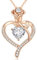 CDE Jewellry Birthstone Collana Donne, 925 Sterling Silver Rose Gold Jewellry Rose Heart Collana Pendente Anniversario Compleanno Regalo di Natale per donne Moglie Mamma Fidanzata Lady Suo 04