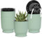 T4U Lot de 6 Pots de Fleurs en Plastique à arrosage Automatique de 10,2 cm avec Support, Pots de Fleurs de Rebord de fenêtre pour Toutes Les Plantes d'intérieur et d'extérieur, Violettes africaines