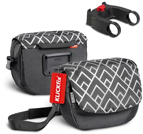 Borgen KLICKfix Lenkertasche Fahrrad - Wasserabweisende und geräumige Fahrrad Lenkertasche 5 L - Fahrradtasche Lenker