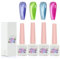 Adhere 12ml 4 Colors Magnetic Nail Polish Gel Set Cat Eye Gel Nail Polish Soak Off Magnetic Varnish Green Rose Red Purple Blue
