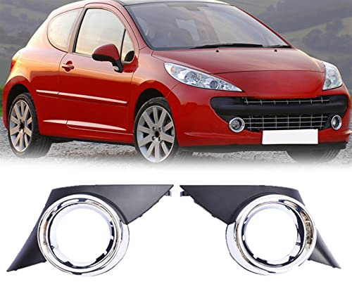 VIDOJI Für Peugeot 207 Sport 2006 2007 2008 2009 Auto Nebelscheinwerfer Abdeckung Nebelscheinwerfer Rahmengitter