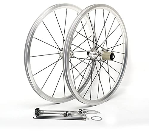 406 Felge BMX Faltbarer Fahrrad-Radsatz 20 Zoll C/V-Bremse Schnellspanner Räder für 7/8/9/10/11-Gang-Kassette 1294 g (Farbe: C, Größe: 406)