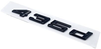 ALMVIS Zahlen Buchstaben 420d 428d 430d 435d 440d ABS Emblem Passend for BMW 4er F32 F33 F36 G22 G23 Kofferraum Typenschild Logo Aufkleber Auto-Logo-Aufkleber(Glossy black 435d)