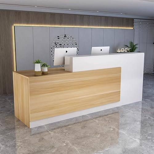 Moderner Schreibtisch für Empfang, mit abschließbaren Schubladen, Computertisch aus Holz, für den Einzelhandel, 171 x 60 x 100 cm