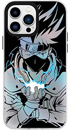Keaittyss Luxury Hot Anime Phone Case for iPhone with Laser Blue Light Effect Smooth Design Drop Protection Translucent Hard Cover (03,for iPhone 16 Pro)