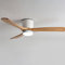 Nordic Indoor Ceiling Fan Light LED Dimmable - Modern Wooden Blades - Speed Mute Fan with Light - Living Room Dining Room Lighting
