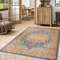 YFHT Groß Teppich Wohnzimmer, Waschbarer Kurzflor Schlafzimmer Teppich, rutschfest Weich Orientalischer Vintage Teppich für Esszimmer Bettvorleger,Orange,60×90cm