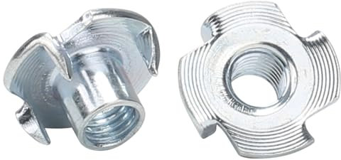 HO2NLE 60 Pezzi T Dado Fondello a Ragno Dado a Griffe Dimensione M10X13 Quattro Punte Guida Dadi a Griffe in Acciaio al Carbonio per il Fissaggio di Parti Mobili