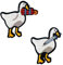 2 Stück Lustige Enten Taktischer, Lustig Klett Patches Aufnäher, Gänse Patches Klett, Patch Militär Weiße Gans Patch Klett, Süßer Entenbissmesser - Aufnäher, für Rucksäcke, Jacken, Jeans