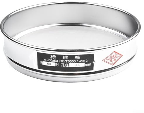 Lecreatekit Chrome Mesh Sieve,20cm Chrome Mesh Sieve Sample Inspection Test Sieve Industrial Grade Chrome Mesh Sieve Chinese Medicine Sieve(70 Mesh)