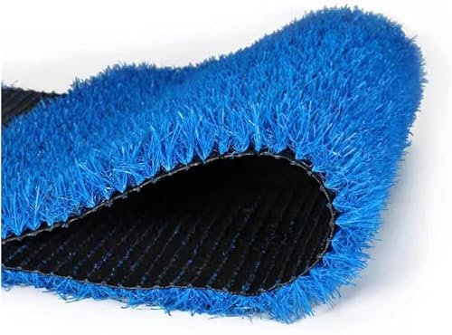 JvFbjLF Alfombra al aire libre Césped Artificial Césped Artificial Azul Realista Césped Artificial Mate Fondo Césped Artificial Paisaje Jardín