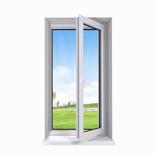 100x200cm Schwarz Insektenschutzrollo für Fenster - Kombiniert Mückenschutz und Sonnenabwehr
