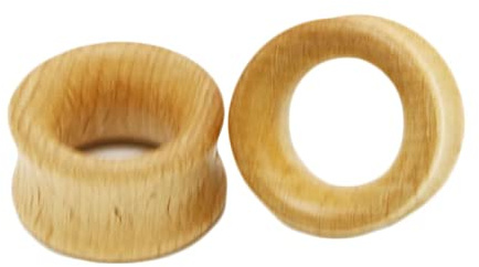 RDSGYZ 2STK Dehnstäbe Set Süß, Hellbraun Piercing Tunnel Expander Anfänger Holz für Unisex Ohr Plugs Stecker Hellbraunes Hohlholz 10mm (00G)