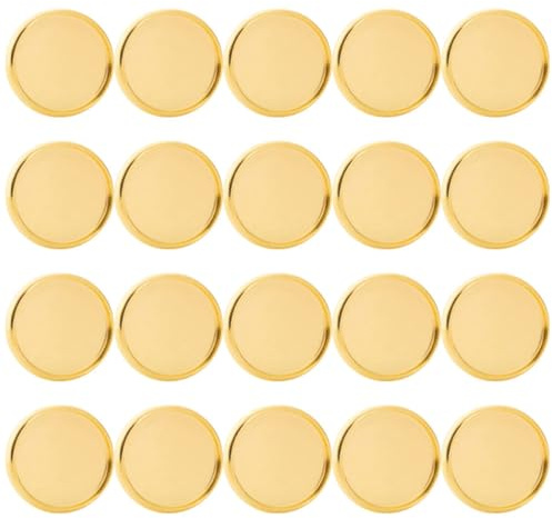 Alipis Lot de 50 Boucles de Reliure de Champignon 28 MM Galvanisées Couleur Or Anneaux Solides pour Disques de Reliure à Feuilles Mobiles Accessoires pour Agendas et Classeurs