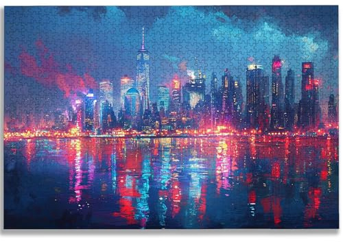 Puzzle 5000 Teile New York, Puzzle 5000 Teile Erwachsene, Holzpuzzle Erwachsene mit Exquisiter Verpackungsbox, Klassische Puzzles Landschaft für Die Ganze Familie, Groß Puzzles für Geschenke, -2719
