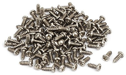 sourcing map 100X 3x8mm Kreuzschlitz Laufwerk volle Gewinde Schneidschraube Flachkopfschraube de