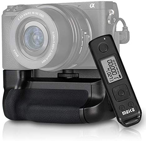 Meike External Vertical Shooting Battery Grip MK-A6300 Pro with 2.4G Wirless Remote Control for Sony Alpha A6300 A6000 Camera, Work with NP-FW50 Battery to Replace Sony A6300 A6000 Battery Pack