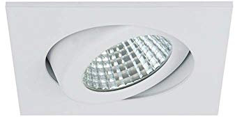 Outdoor LED Einbaustrahler dim2warm, IP65, 8.2 x 8.2cm, Plug&Play 350mA, 6W 1800-3000K 460lm 38°, schwenkbar 30°, Weiß