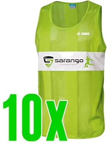 Jako Trainingsleibchen grün 10er Set Sarango Logo, Wähle Deine Größe:1 (Junior)
