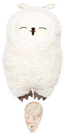 Spieluhr Eule - Baby, Geburt, Tauf-Geschenk, zum Einschlafen, Wunschmelodie, Schlaflied, Schnee-Eule, Kinderzimmer, handgefertigt von Petiti Panda