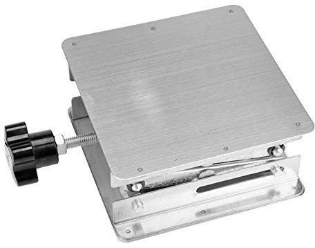 Cremagliera a pantografo con piattaforma, 100 * 100 * 160 mm In acciaio inossidabile Sollevatore a pantografo per piattaforma da laboratorio 2#