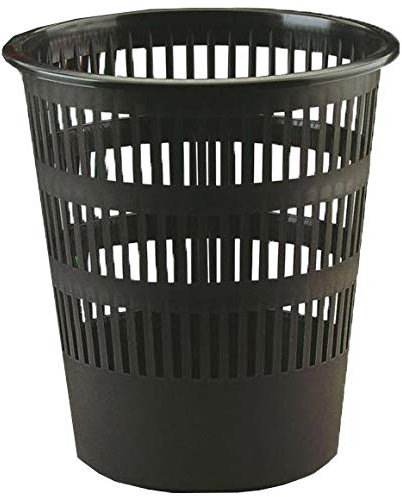 FELIXMANIA Papelera de Plástico de Rejilla 16 Litros Negro
