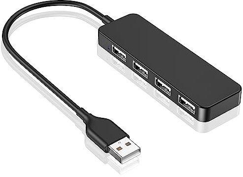 USB Hub, 4-Port USB 2.0 Hub Ultra Slim Portable USB Splitter for iMac Pro, MacBook Air, Mac Mini Pro, Surface, Notebook PC, Laptop, Flash Drives, Mobile HDD and More (usb 4IN1)