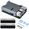 GeeekPi Raspberry Pi 4 Case per Raspberry Pi CNC Armor Case con raffreddamento passivo/dissipatore di calore per Raspberry Pi 4B(Grigio)