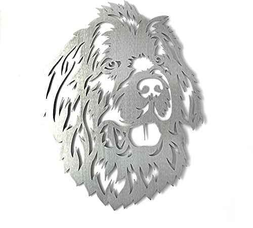 Image Industry Gartenskulptur, Neufundländerhund, Gartenkunst, rostiger Metallhund, Metallkunst, 300 mm x 386 mm