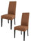 t m c s Tommychairs - 2er Set Moderne Stühle Luisa für Küche und Esszimmer, robuste Struktur aus lackiertem Buchenholz Farbe Wengeholz, Gepolstert und mit Kunstleder in der Lederfarbe bezogen