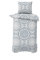 BLUE MOON Bio Renforcé Premium Bettwäsche in Allen Größen 135 x 200 | 140 x 200 | 155 x 220 (Ornament Blue/lightgrey, 135 x 200 + 80 x 80 cm)