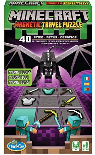 ThinkFun Minecraft Travel Puzzle Logikspiel für Kinder ab 8 Jahren, Logik und Problemlösung, 76435, Mehrfarbig