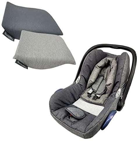 BAMBINIWELT Sitzkeil Sitzverkleinerer Keilkissen kompatibel mit Maxi Cosi Cabrio Fix und Citi (hellgrau)
