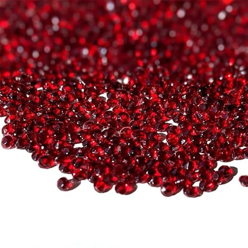 10,000 Scatter Crystals Wedding Rhinestone 2.5mm Gem Beads Diamante Acrylic Stones Table Confetti Centrepiece Decorations Decor Prom Event (Burgundy)