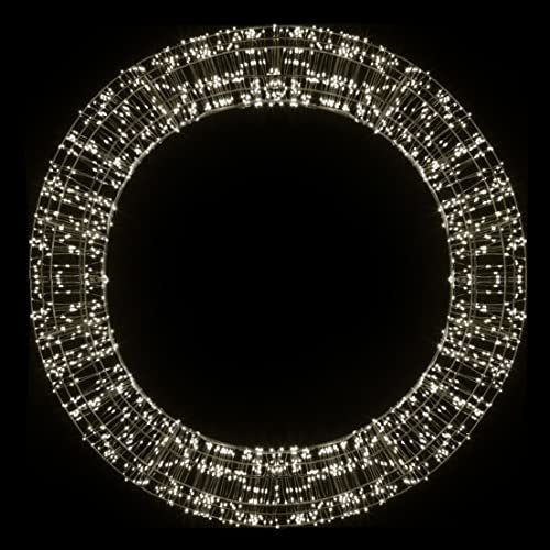 Christmas United - Schwarzer Rahmen/Schwarz Kabel - 2000 LED - 75 cm Durchmesser - Warmweisse LED Lichter