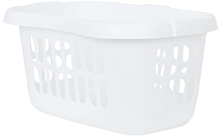 2 x Wham Casa Plastic Hipster Laundry Basket Ice White