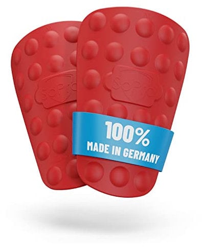 SoPro Schienbeinschoner für Kinder & Erwachsene - 158 x 110 x 5 mm - leicht, klein, rutschfest & geruchsneutral - Kein Schutz - Made in Germany - Shinform Schienbeinschoner für Herren & Damen