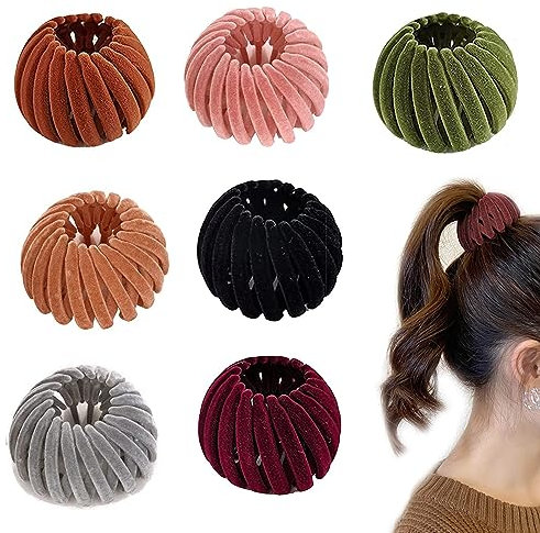7 Stück Vintage Vogelnest Haarklammern, Haarspangen mit Vogelnest, Pferdeschwanz Halter Haarschnitt Vogelnest, für Alltag, Hochzeit, Party, Geburtstag, Abschlussball, Valentinstag, Brautparty