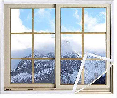 YOEBI Thermofolie Fenster Gegen Kälte,PVC Fenster Isolierung Fenster Isolierung,Kälteschutzfolie Fenster,Transparent Isolierfolie Für Kälteschutz,Skalierbar,Schlagfrei,1.8 * 1.8m