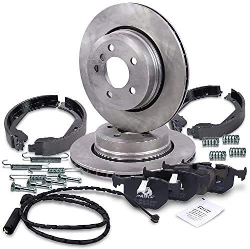 ATEC Germany Bremsenset Hinterachse inkl. Bremsscheiben Ø 320 mm Belüftet + Bremsbeläge Hinten + Bremsbacken Kompatibel mit BMW X3 (E83)